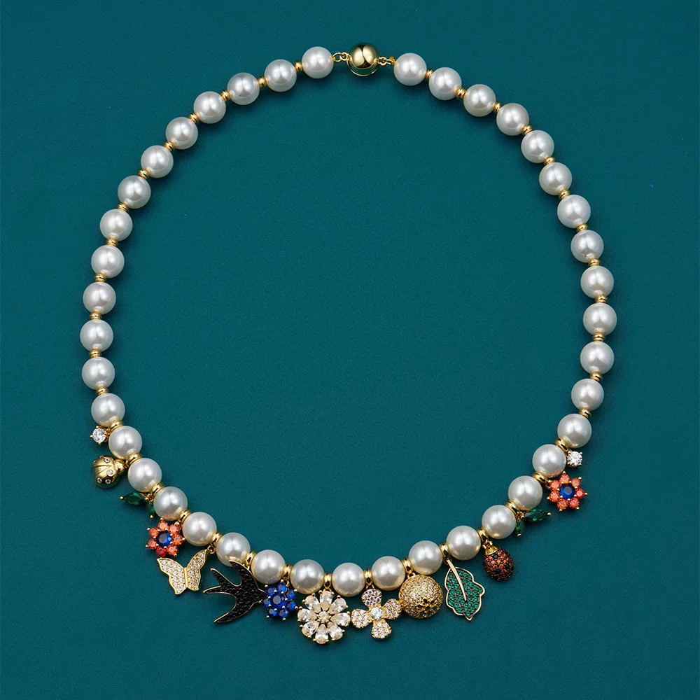 High Fashion Luxury Crystal Buttterfly Flower Tassel Pendant Pearl Necklace For Women Party Wedding Gorgeous Dubai Fine Jewelry
High Fashion Luxury Crystal Buttterfly Flower Tassel Pendant Pearl Necklace For Women Party Wedding Gorgeous Dubai Fine Jewelry