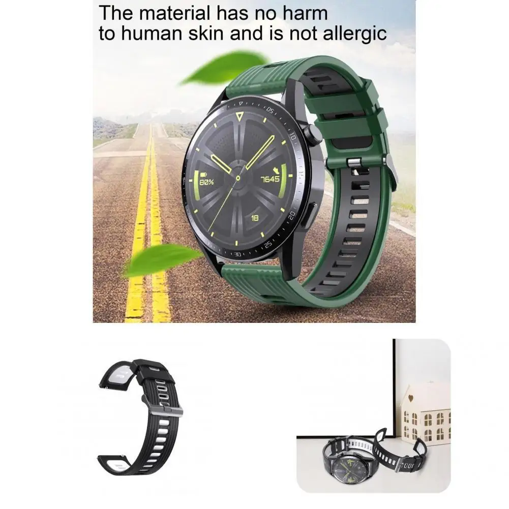 Eco-friendly Useful 22mm Silicone Wrist Strap Replacement Two-color Wrist Strap No Odor
Eco-friendly Useful 22mm Silicone Wrist Strap Replacement Two-color Wrist Strap No Odor