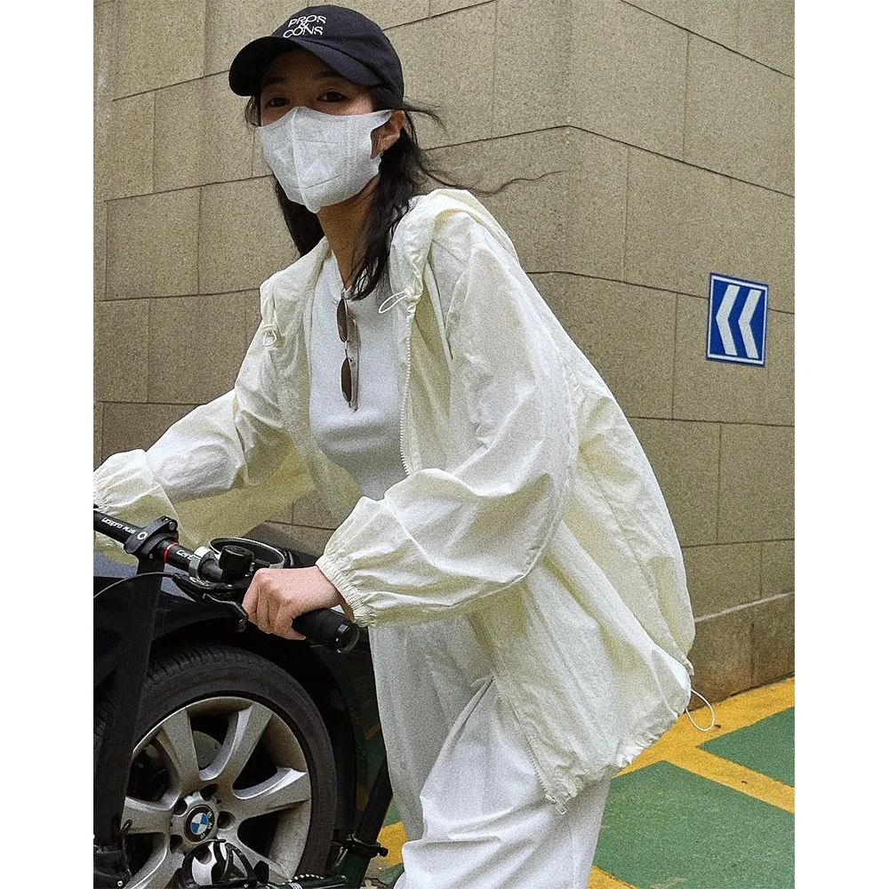 Женская тонкая летняя куртка, новинка, женская прозрачная куртка на молнии с капюшоном, свободный силуэт, повседневное облегающее пальто с ...
Женская тонкая летняя куртка, новинка, женская прозрачная куртка на молнии с капюшоном, свободный силуэт, повседневное облегающее пальто с ...