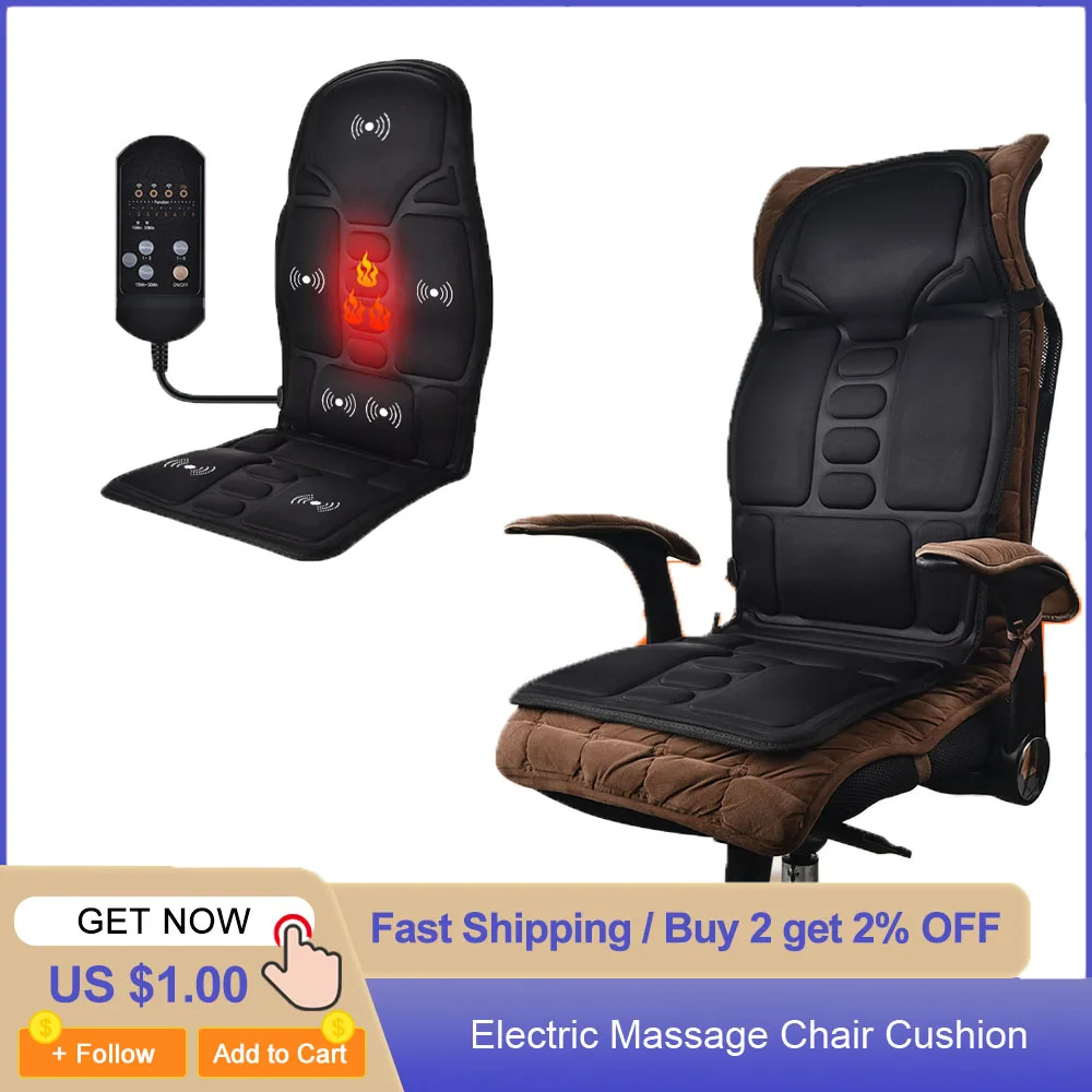 Electric Massage Chair Cushion Neck Back Massager Heating Vibrating Mattes Home Car Office Chair Mat Lumbar Waist Pain Relief
Electric Massage Chair Cushion Neck Back Massager Heating Vibrating Mattes Home Car Office Chair Mat Lumbar Waist Pain Relief