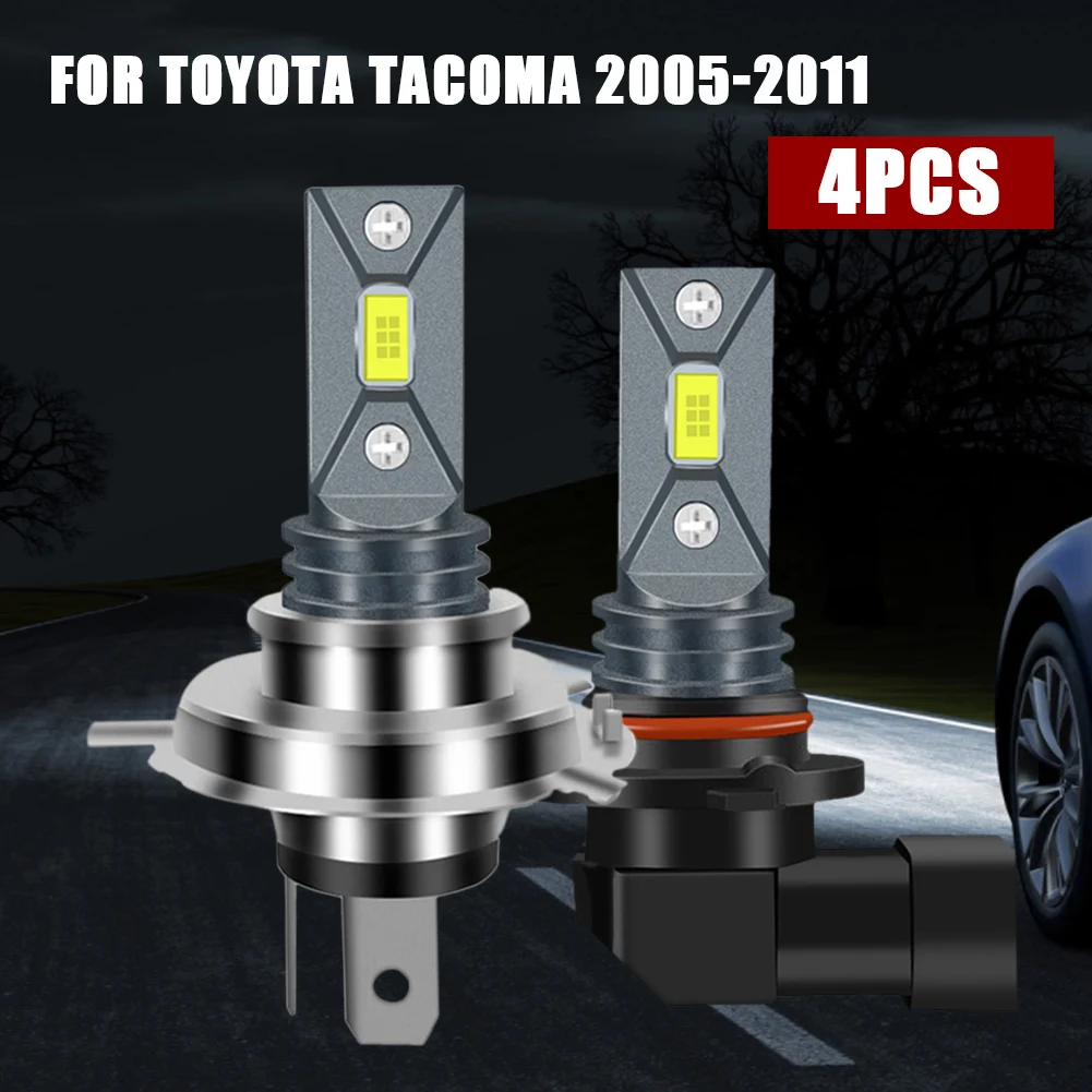 4PCS 9005 H4 Car LED Bulb Headlight Fog Light Combo Hi/Lo Beam 12-24V 6000K White light for Toyota Tacoma 2005-2011 Accessories
4PCS 9005 H4 Car LED Bulb Headlight Fog Light Combo Hi/Lo Beam 12-24V 6000K White light for Toyota Tacoma 2005-2011 Accessories