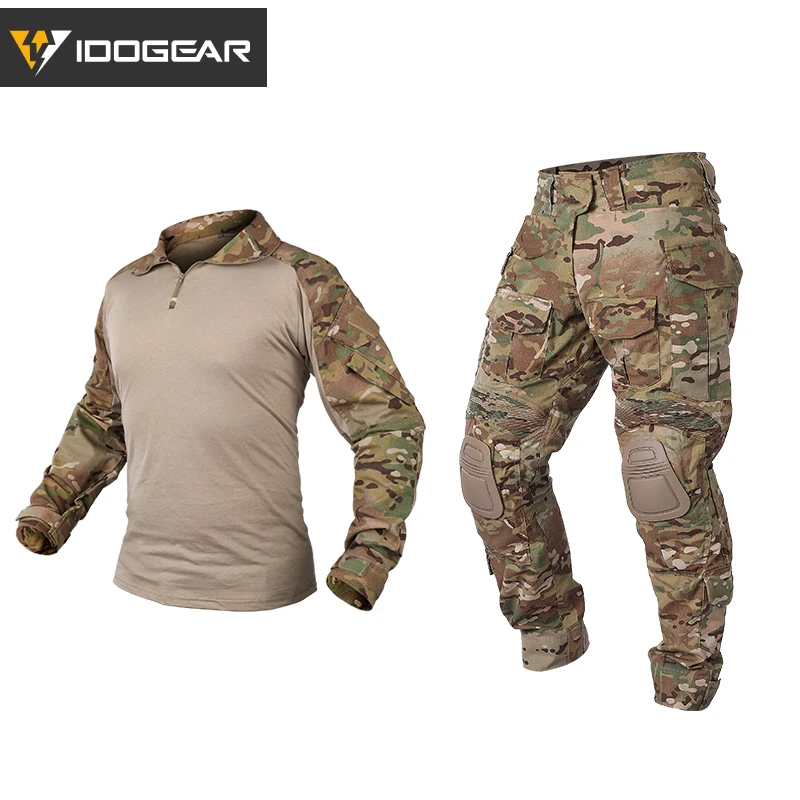 

IDOGEAR Hunting Clothes camouflage uniform Gen3 Tactical Combat BDU clothes Airsoft Paintball Multicam Black Clothing 3001