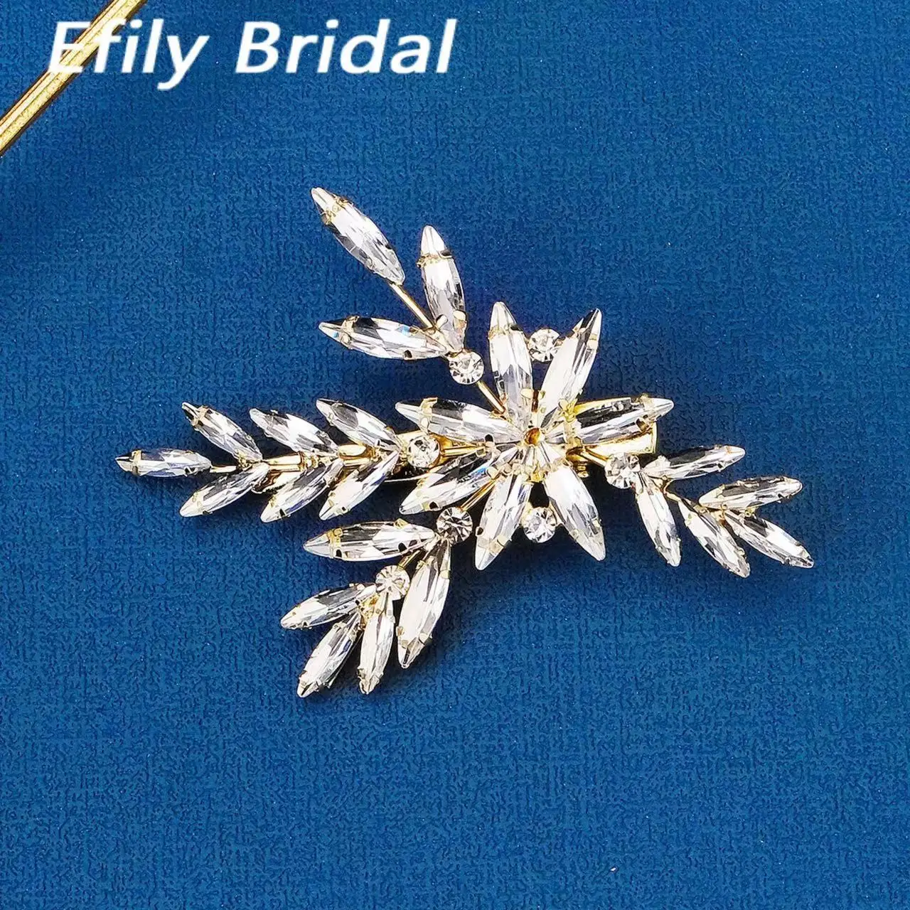 Efily Crystal Gold Color Hair Clip Women Korean Fashion Leaf Rhinestone Barrette Floral Hairpin Wedding Hair Accessories
Efily Crystal Gold Color Hair Clip Women Korean Fashion Leaf Rhinestone Barrette Floral Hairpin Wedding Hair Accessories