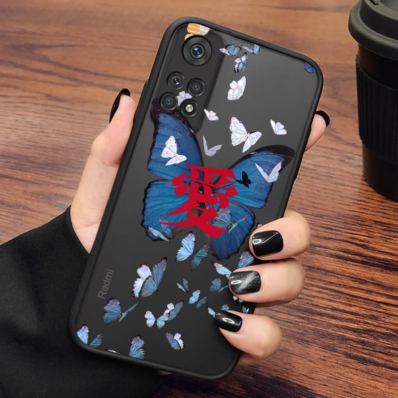 Blue Beautiful Butterfly For Xiaomi 12 11 T Pro S Redmi Note 12 11 10 9 8 Pro S T 5G Frosted Translucent Phone Case
Blue Beautiful Butterfly For Xiaomi 12 11 T Pro S Redmi Note 12 11 10 9 8 Pro S T 5G Frosted Translucent Phone Case