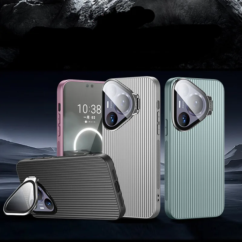 Жесткий магнитный гофрированный чехол для телефона Huawei P50 P60 Pro Pura 70 Ultra P40 Plus