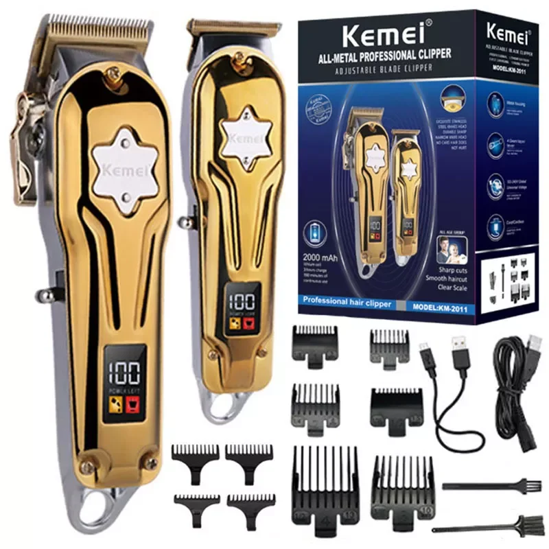 Professional Comb Kits Full Metal Hair Trimmer Adjustable Electric Hair Clipper For Men Beard Hair Cutting Machine Rechargeable
Professional Comb Kits Full Metal Hair Trimmer Adjustable Electric Hair Clipper For Men Beard Hair Cutting Machine Rechargeable