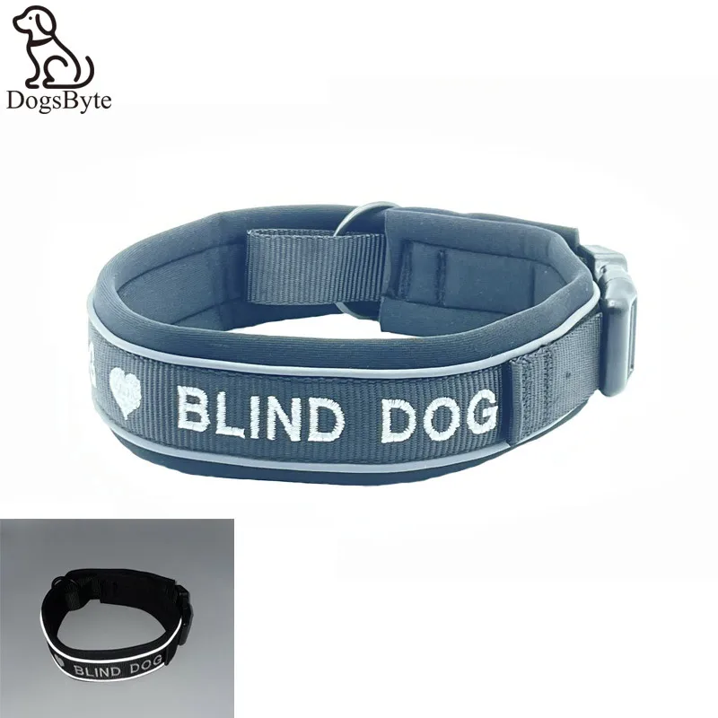 Blind Dog Collar Black Reflective Embroidered Warning Others Prevents Accidents
Blind Dog Collar Black Reflective Embroidered Warning Others Prevents Accidents
