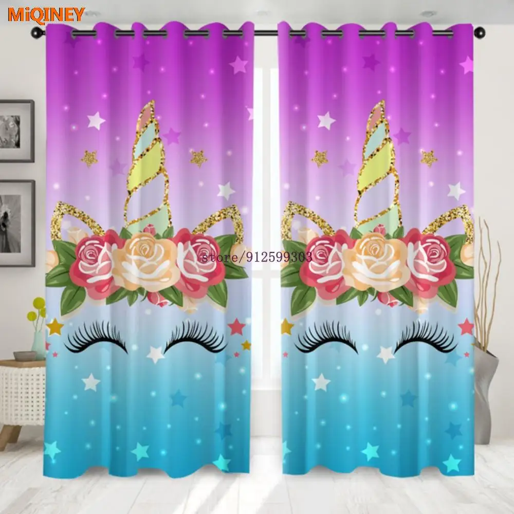 MiQINEY 2P Cartoon Cute Expression Lace Unicorn Digital Printing Curtain Blackout Curtains for Kids Girls Bedroom Tatami
MiQINEY 2P Cartoon Cute Expression Lace Unicorn Digital Printing Curtain Blackout Curtains for Kids Girls Bedroom Tatami