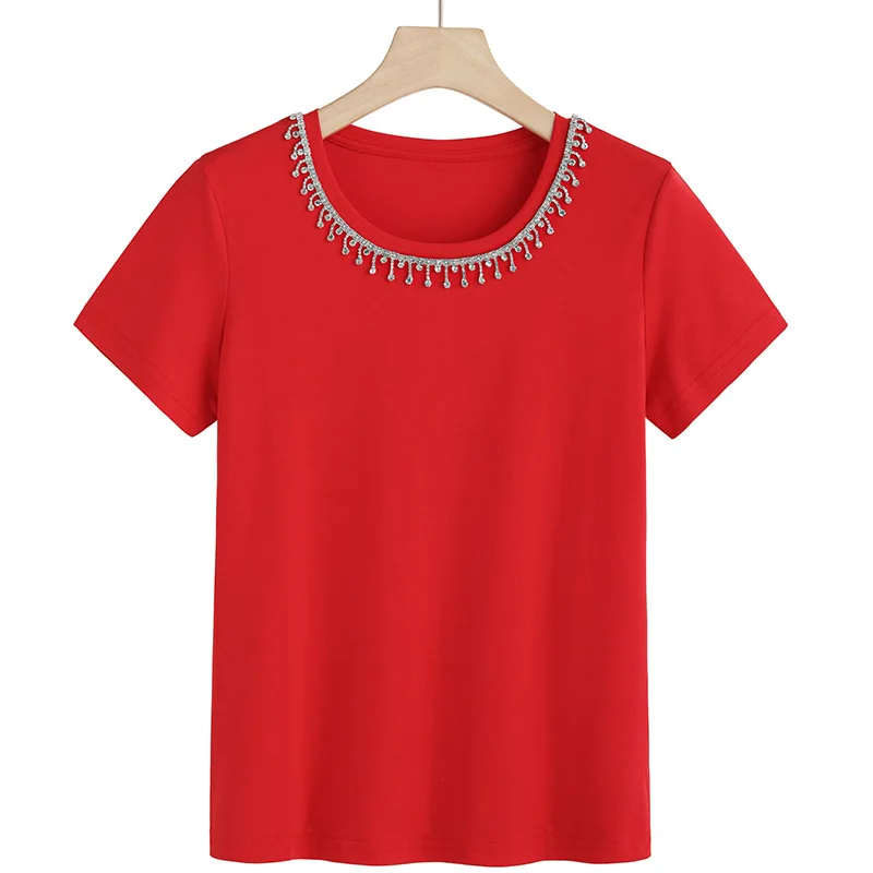Short-sleeved summer pregnant women 2021 new temperament round neck T-shirt White
Short-sleeved summer pregnant women 2021 new temperament round neck T-shirt White