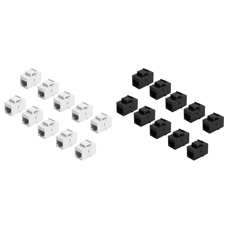 20Pcs RJ45 Connector Cat6 Extension Coupler Ethernet Network LAN Cat 6 Coupler Extend Adapter,10 Pcs Black & 10Pcs White
20Pcs RJ45 Connector Cat6 Extension Coupler Ethernet Network LAN Cat 6 Coupler Extend Adapter,10 Pcs Black & 10Pcs White