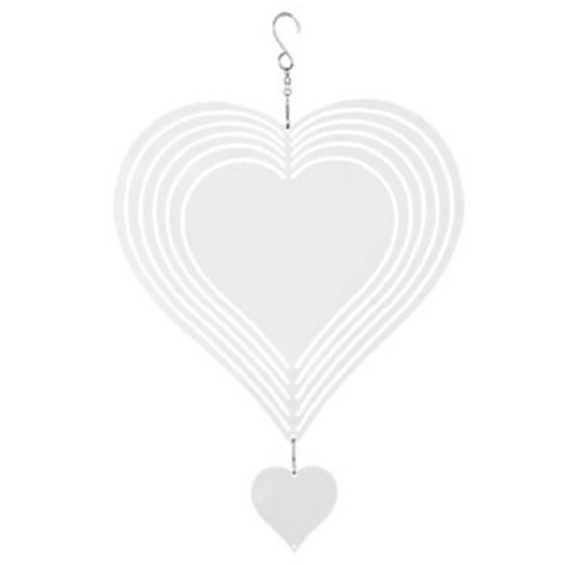 Вращающаяся колокольчик ветра в форме сердца, украшение для сада, чистый двухсторонний колокольчик с сублимационной печатью «сделай сам»
Вращающаяся колокольчик ветра в форме сердца, украшение для сада, чистый двухсторонний колокольчик с сублимационной печатью «сделай сам»