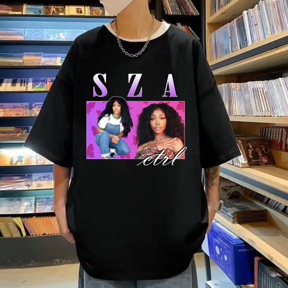 Rock Singer SZA Print T-shirt Men Women Hip Hop Fashion Loose Short Sleeve T Shirt Summer Casual Pure Cotton T Shirts Streetwear
Rock Singer SZA Print T-shirt Men Women Hip Hop Fashion Loose Short Sleeve T Shirt Summer Casual Pure Cotton T Shirts Streetwear