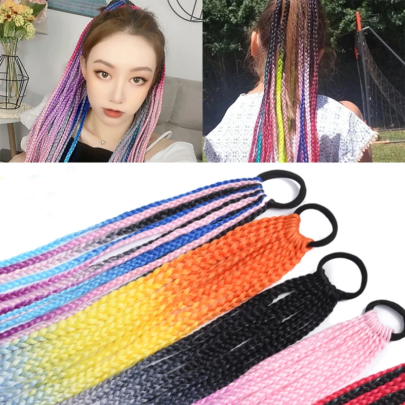 1Pc 60cm Rainbow Gradient Color Dirty Braided Wig Kids Rubber Elastic Hair Bands For Women Girls Kids Ponytail Hair Accessories
1Pc 60cm Rainbow Gradient Color Dirty Braided Wig Kids Rubber Elastic Hair Bands For Women Girls Kids Ponytail Hair Accessories