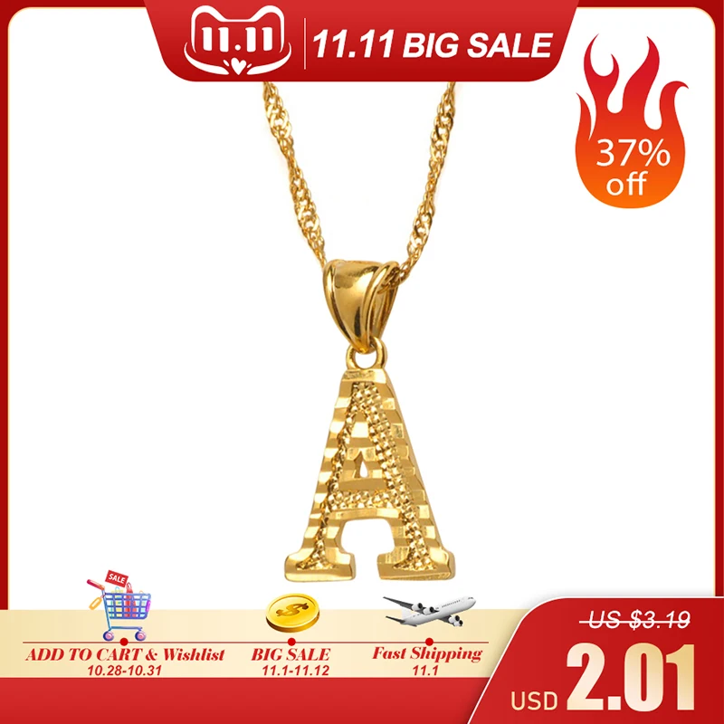 Anniyo A-Z Small Letters Necklaces Women/Girl Gold Color Initial Pendant Thin Chain English Letter Jewelry Alphabet #058002
Anniyo A-Z Small Letters Necklaces Women/Girl Gold Color Initial Pendant Thin Chain English Letter Jewelry Alphabet #058002