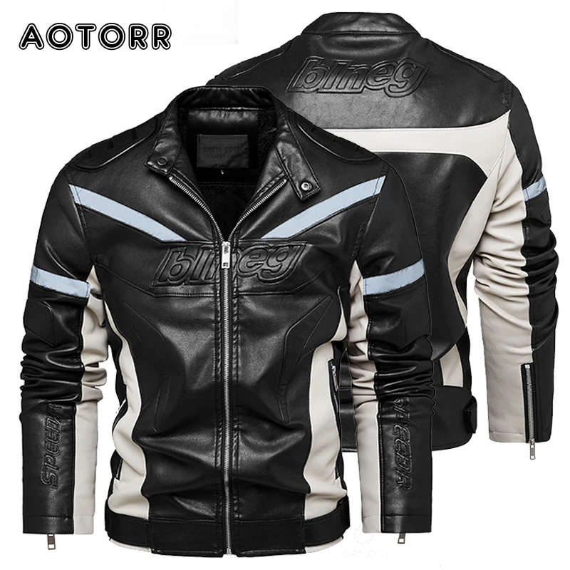 2023 New Men's Leather Jacket Reflective Cool Zipper Fleece Warm Coats Male Windbreaker Motorcycle Biker PU Jacket Plus Size
2023 New Men's Leather Jacket Reflective Cool Zipper Fleece Warm Coats Male Windbreaker Motorcycle Biker PU Jacket Plus Size