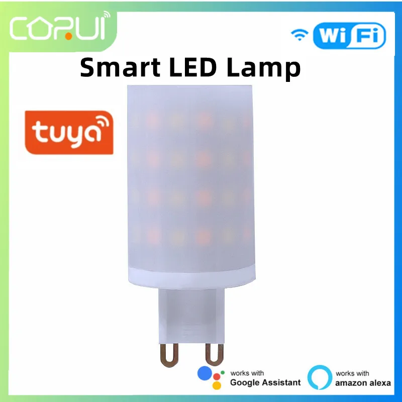 

CORUI Tuya WiFi Smart LED Lamp Dimmable 6W Smart Light Smart Home Alexa Google Home Gadgets For Bedroom Living Room Bedside