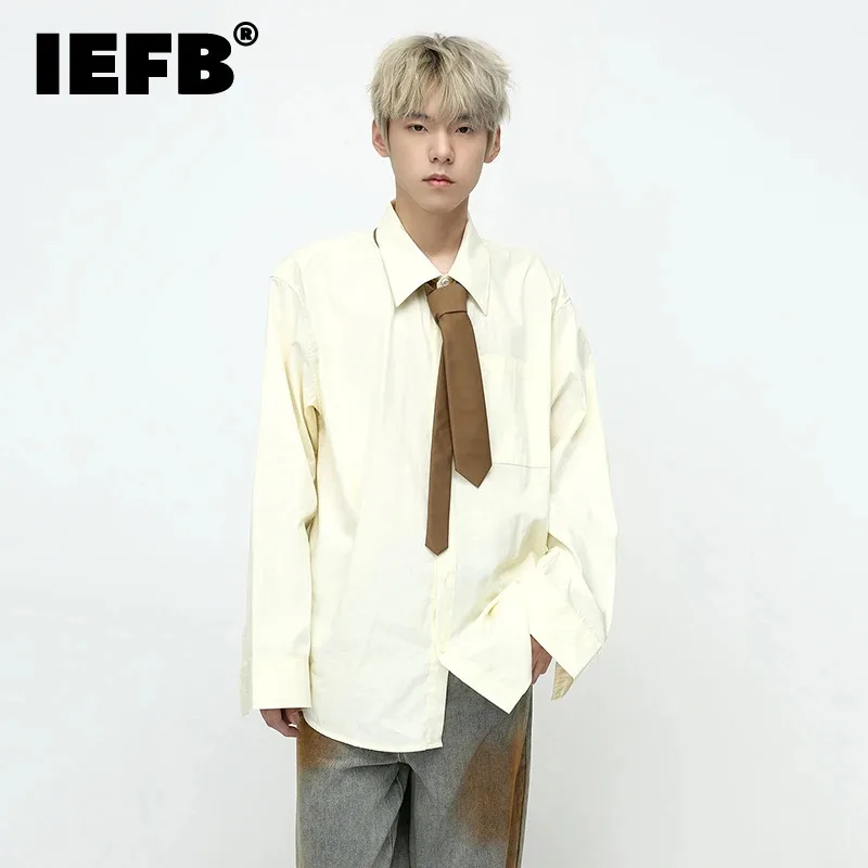 Мужская рубашка с длинным рукавом IEFB, осенняя новая однотонная Свободная рубашка в Корейском стиле, трендовая простая повседневная универсальная одежда, новинка 2023, 9C3332
Мужская рубашка с длинным рукавом IEFB, осенняя новая однотонная Свободная рубашка в Корейском стиле, трендовая простая повседневная универсальная одежда, новинка 2023, 9C3332