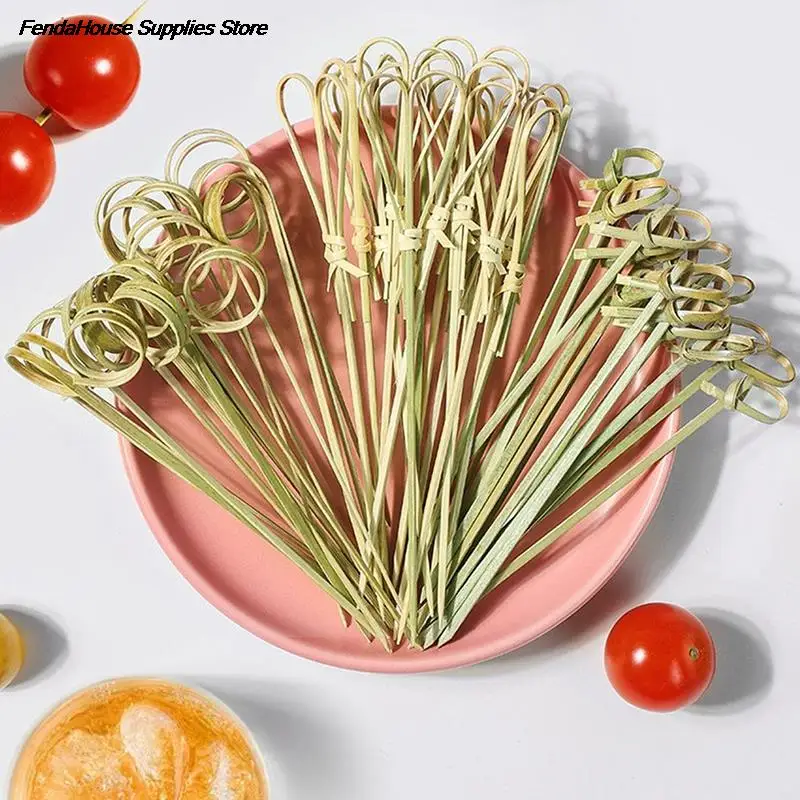 100Pcs 12cm Disposable Bamboo Fruit Picks Knot Skewers Cocktail Decoration Toothpicks Salad Sandwich Buffet Desserts Decoration
100Pcs 12cm Disposable Bamboo Fruit Picks Knot Skewers Cocktail Decoration Toothpicks Salad Sandwich Buffet Desserts Decoration