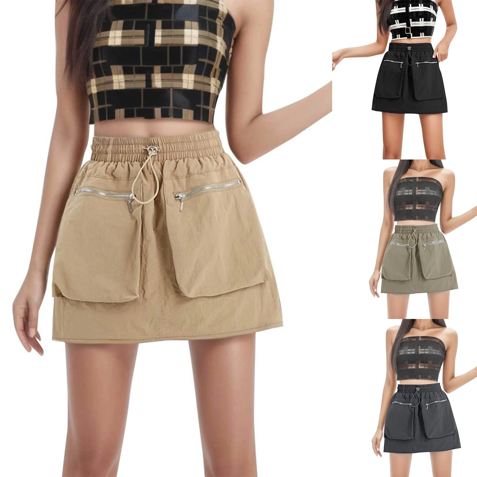 Womens Casual Summer High Waisted Bodycon Mini Skirts Side Drawstring Cargo Skirt With Boho Streetwear Casual Robe Femme
Womens Casual Summer High Waisted Bodycon Mini Skirts Side Drawstring Cargo Skirt With Boho Streetwear Casual Robe Femme