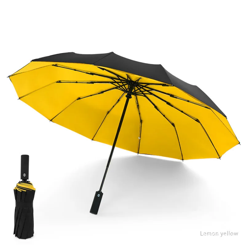 

Double Layer Automatic Umbrella Strip Rain Wind Resistant Trip Sun Reverse 12 Ribs Folding Umbrellas UV Luxury Parasol