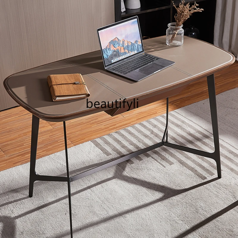 yj Nordic Modern Minimalist Ins Style Desk Chair Combination Stainless Steel Saddle Leather Computer Desk
yj Nordic Modern Minimalist Ins Style Desk Chair Combination Stainless Steel Saddle Leather Computer Desk