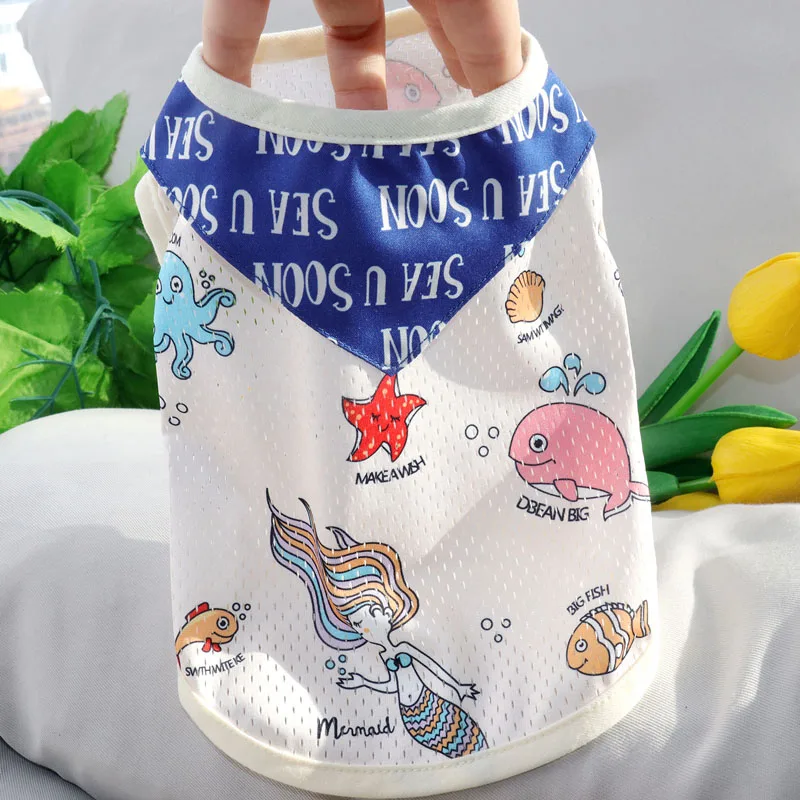 Cartoon Whale Puppy Undershirt Summer Pet Breathable Mesh Vest Teddy Ocean Style Pullover Fashion Dog Clothes
Cartoon Whale Puppy Undershirt Summer Pet Breathable Mesh Vest Teddy Ocean Style Pullover Fashion Dog Clothes