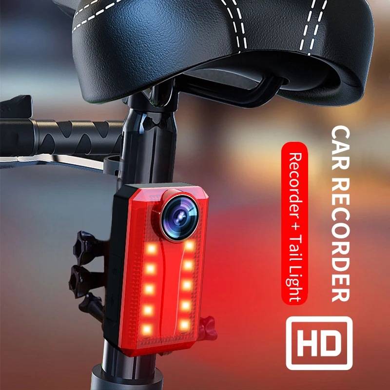

Bike taillight 1080P HD camera cycling taillight recorder IPX6 waterproof taillight bike warning smartphone connected taillight