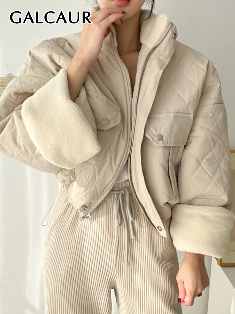 GALCAUR Korean Short Coats For Women Lapel Long Sleeve Patchwork Zipper Loose Casual Parkas Female 2022 Autumn Clothes Style New
GALCAUR Korean Short Coats For Women Lapel Long Sleeve Patchwork Zipper Loose Casual Parkas Female 2022 Autumn Clothes Style New