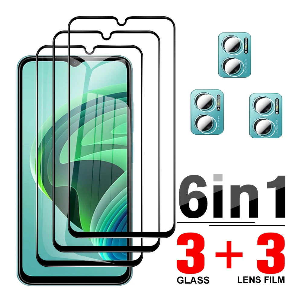 

6 в 1 чехол из закаленного стекла с полным покрытием для Realme Narzo 50 Pro, Защита экрана для Realme Narzo50 Narzo 50Pro 50A 50I, пленка для объектива