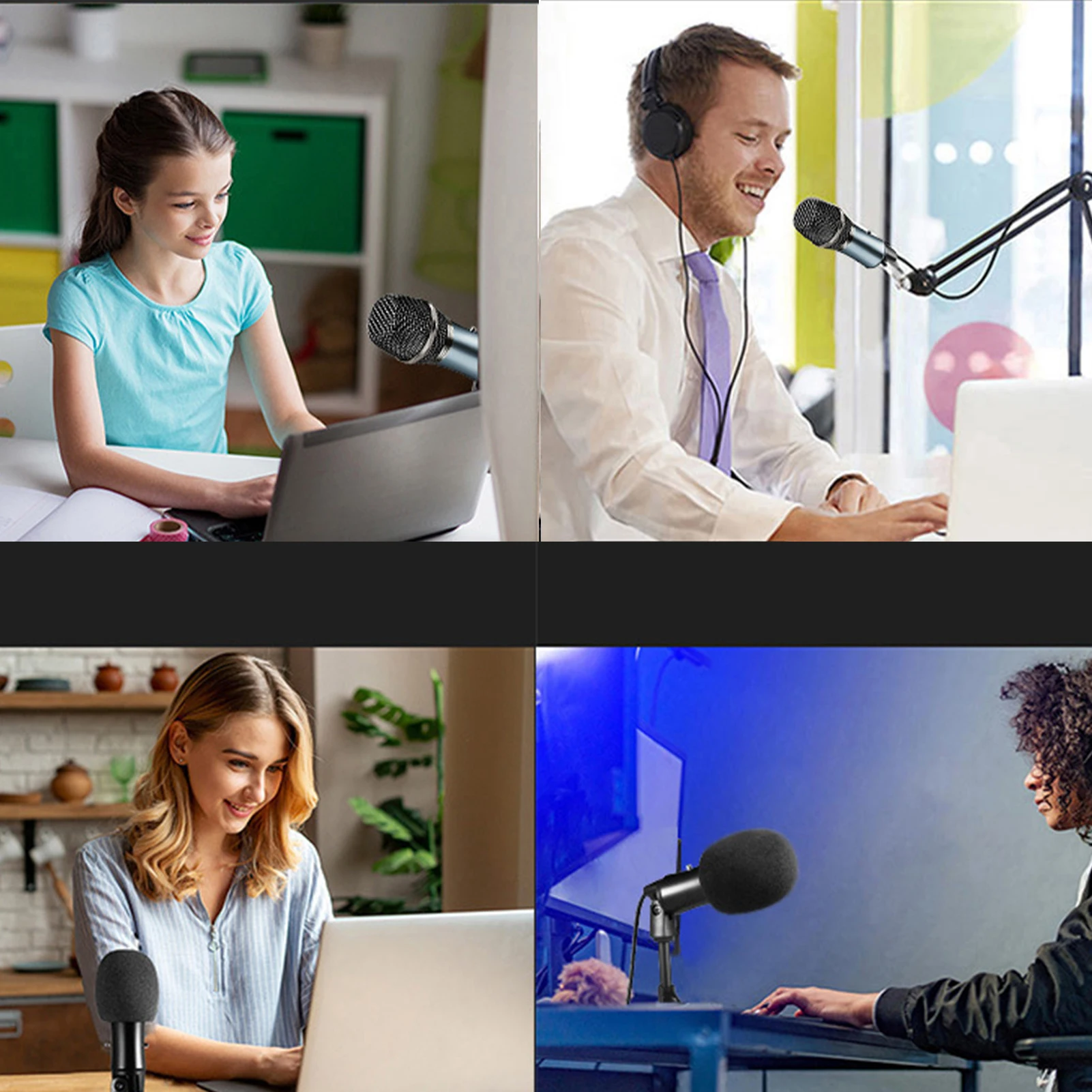 Microphone PC Condenser Computer Cardioid Condenser PC Gaming MIC With Tripod Stand Gaming Microphone Kit For Headphone Output
Microphone PC Condenser Computer Cardioid Condenser PC Gaming MIC With Tripod Stand Gaming Microphone Kit For Headphone Output