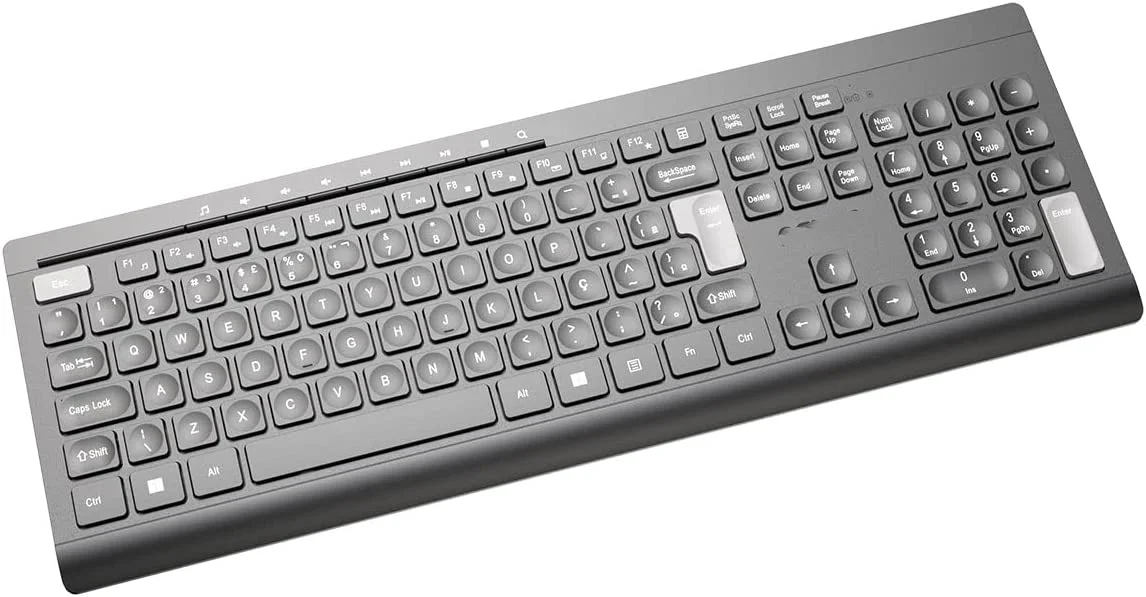 2023 SOFT WIRELESS COM MULTIMíDIA DEDICADO - PTOSFWAB \u2013 ABNT2 \u2013 teclado mecanico
2023 SOFT WIRELESS COM MULTIMíDIA DEDICADO - PTOSFWAB \u2013 ABNT2 \u2013 teclado mecanico
