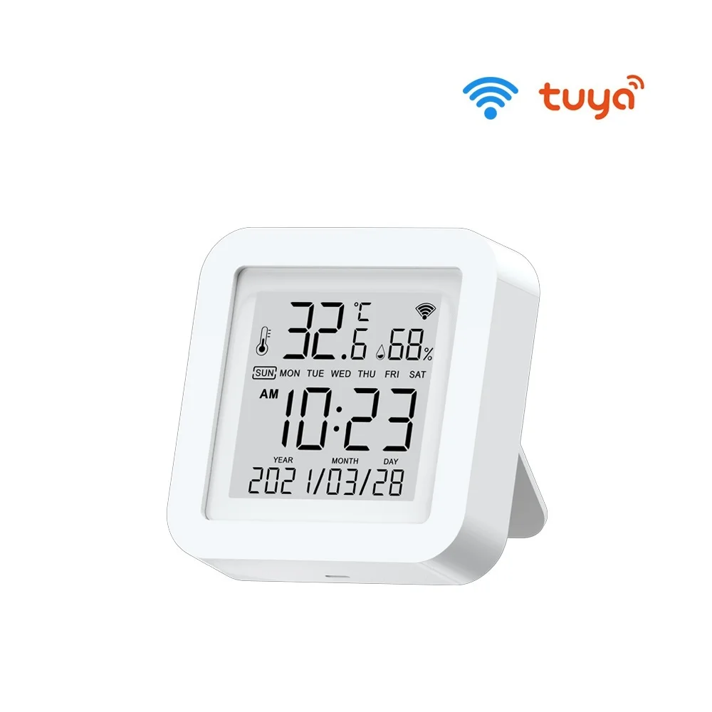 Новинка датчик температуры и влажности Tuya Wi-Fi, внутренний гигрометр-термометр с ЖК-дисплеем для Alexa Google Home
Новинка датчик температуры и влажности Tuya Wi-Fi, внутренний гигрометр-термометр с ЖК-дисплеем для Alexa Google Home