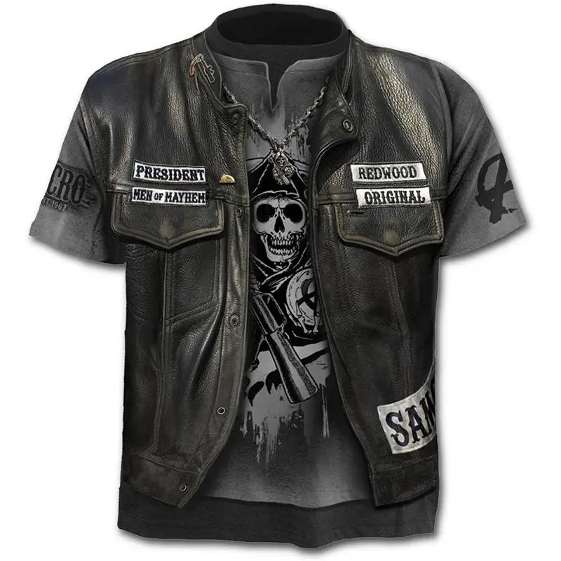 2022 New Fake Jacket Print T-Shirt Skull 3d T-Shirt Summer Trendy Short Sleeve T-Shirt Top Men/Female Short Sleeve Top
2022 New Fake Jacket Print T-Shirt Skull 3d T-Shirt Summer Trendy Short Sleeve T-Shirt Top Men/Female Short Sleeve Top