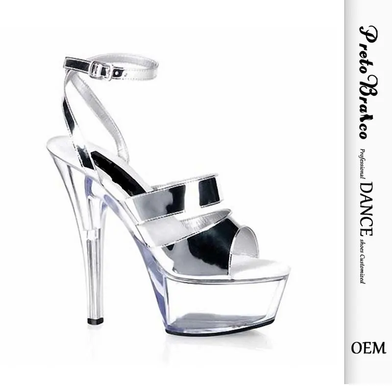 Women's Shoes Metal Mirror Dance Sandals Summer High Heel Slim Heel Nightclub Wristband 15cm Heel 5cm Platform YKC
Women's Shoes Metal Mirror Dance Sandals Summer High Heel Slim Heel Nightclub Wristband 15cm Heel 5cm Platform YKC