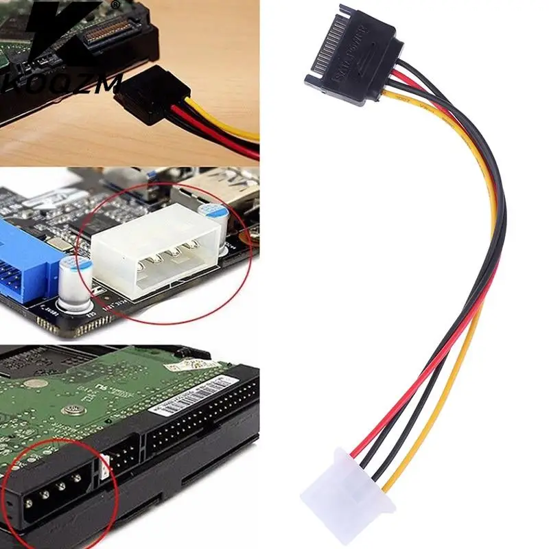 SATA TO IDE Power Cable 15 Pin SATA Male to Molex IDE 4 Pin Female Cable Adapter
SATA TO IDE Power Cable 15 Pin SATA Male to Molex IDE 4 Pin Female Cable Adapter