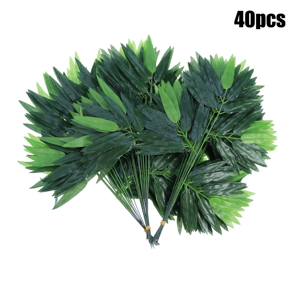 40PCS Artificial Bamboo Leaf Simulation Plastic Bamboo Leaves Branches For Wedding Ornaments Home Garden Office Decorations
40PCS Artificial Bamboo Leaf Simulation Plastic Bamboo Leaves Branches For Wedding Ornaments Home Garden Office Decorations