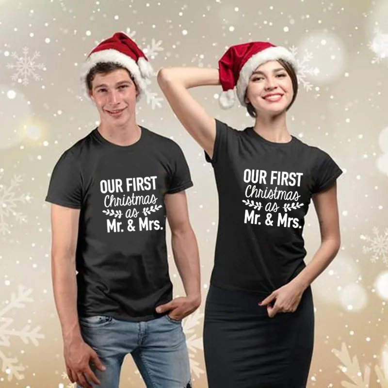 Short Sleeve T Shirts Xmas Casual Tees Party Clothes Gift 1pcs Our First Christmas As Mr and Mrs Couple Lover Matching T-shirt
Short Sleeve T Shirts Xmas Casual Tees Party Clothes Gift 1pcs Our First Christmas As Mr and Mrs Couple Lover Matching T-shirt