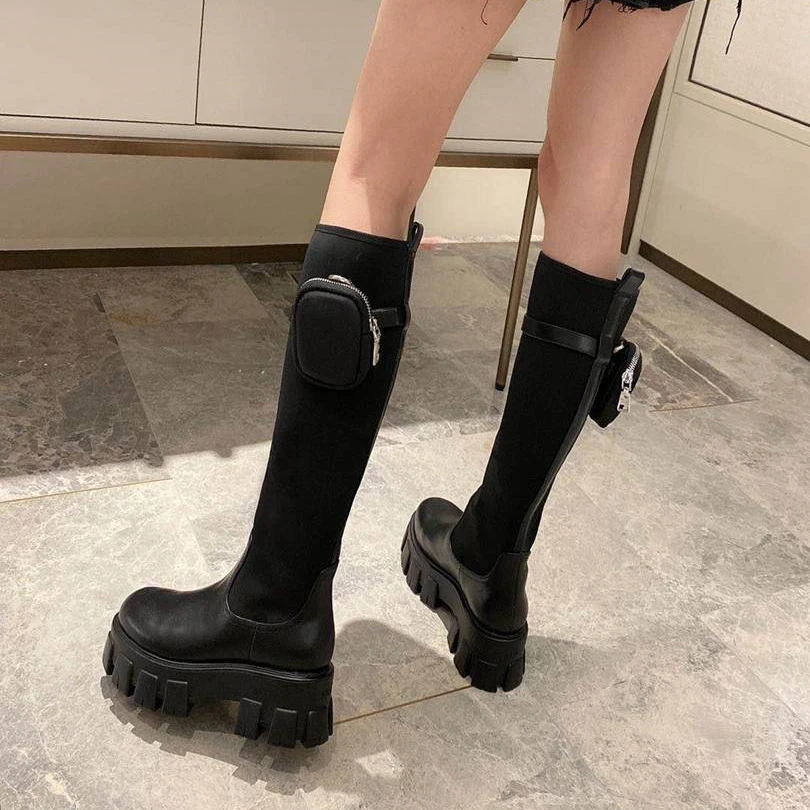 Elastic Boots Non-slip 2022 New Spring And Autumn Pocket Patent Leather Thick Bottom Knee-high Waterproof Platform Women's Shoes
Elastic Boots Non-slip 2022 New Spring And Autumn Pocket Patent Leather Thick Bottom Knee-high Waterproof Platform Women's Shoes