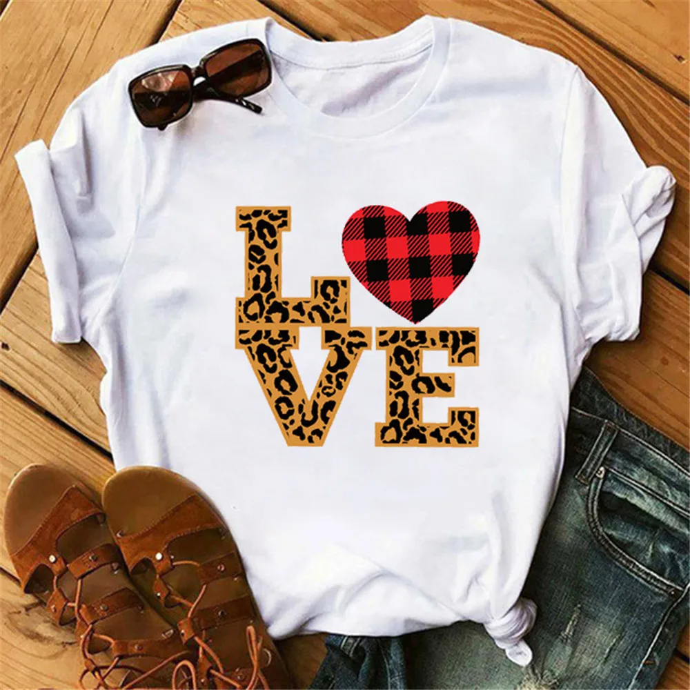 CLOOCL Fashion Leopard Love T-shirts Plaid Heart Female Shirt Casual Cotton Women Tshirts Harajuku Femme Tops Tees Dropshipping
CLOOCL Fashion Leopard Love T-shirts Plaid Heart Female Shirt Casual Cotton Women Tshirts Harajuku Femme Tops Tees Dropshipping