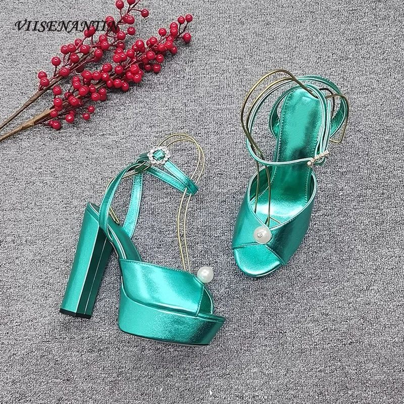 Chunky Heel Women 14cm Sexy High Heeled Sandal Shoes 2023 Summer Pearl Decor Crystal Ankle Strap Gladiator Party Sandal Female
Chunky Heel Women 14cm Sexy High Heeled Sandal Shoes 2023 Summer Pearl Decor Crystal Ankle Strap Gladiator Party Sandal Female