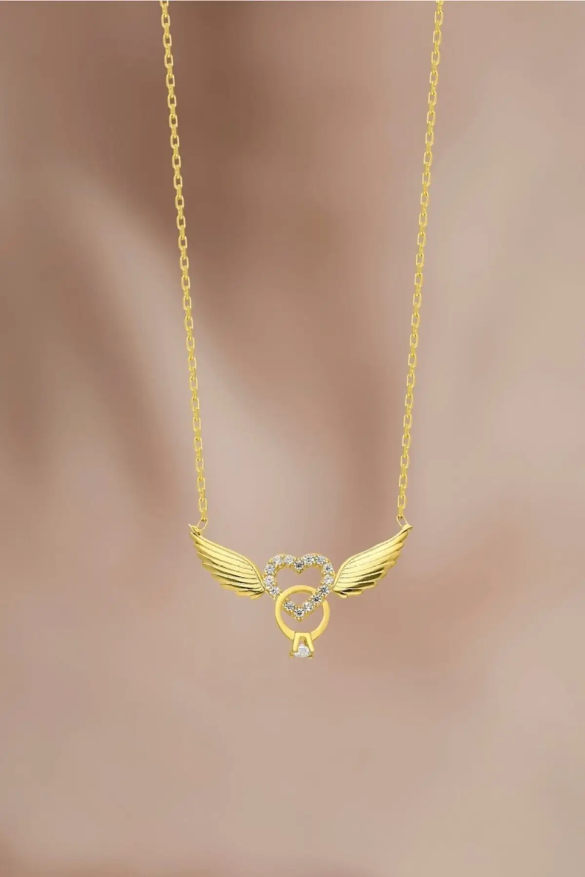 Women's Plated Angel Heart Tektaşlı Pure 925 Sterling Silver Pendant Zircon Stone Fancy Shiny Jewelry & Jewellery Accessory
Women's Plated Angel Heart Tektaşlı Pure 925 Sterling Silver Pendant Zircon Stone Fancy Shiny Jewelry & Jewellery Accessory
