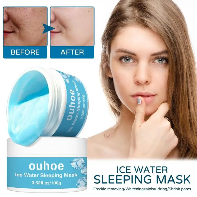 

Ice Water Night Cream Sleeping Mask 100g Skin Hydrate Refreshing Moisturizing Soothing Nourishing Non Greasy Dry Skin Balm Cream