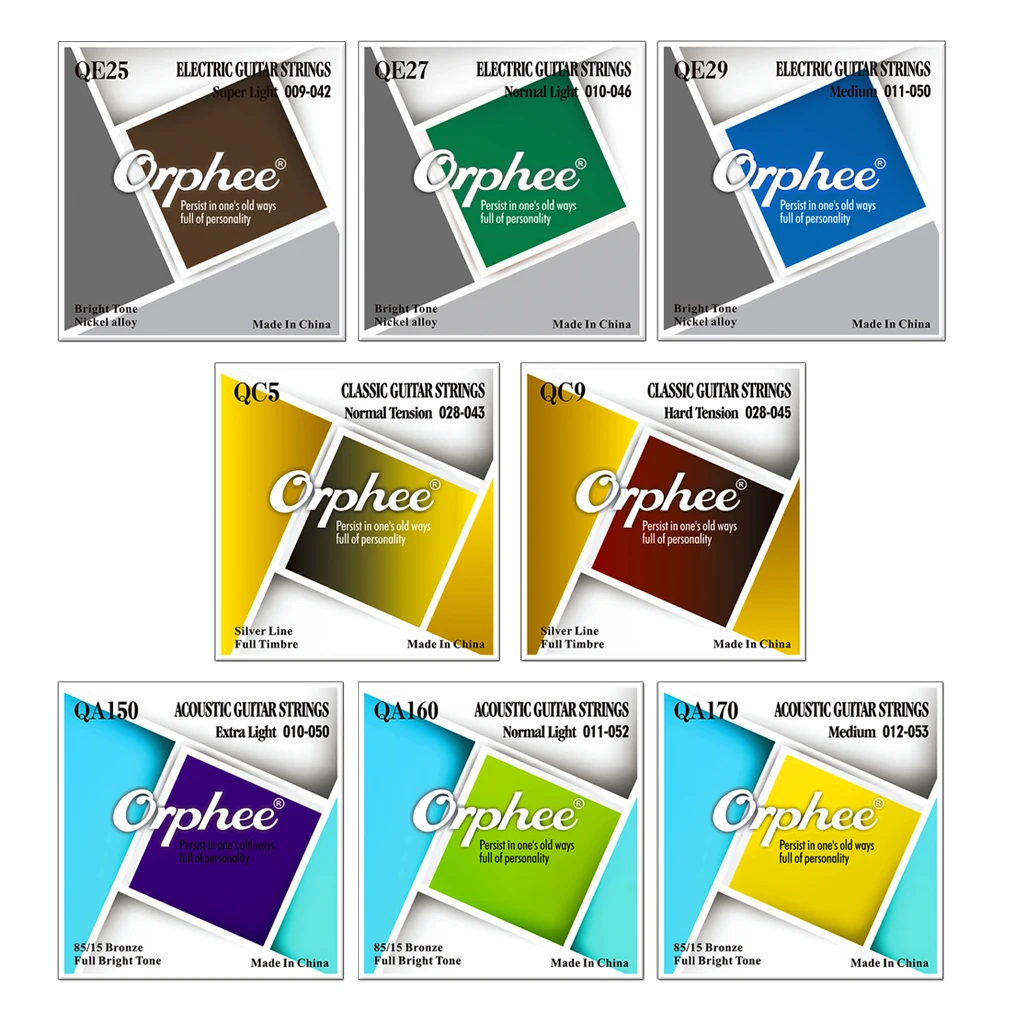 NAOMI Orphee Acoustic/Electric/Classical Guitar Strings Set Nickel Alloy Bright Tone Silver Line Full Timbre 85/15 Bronze
NAOMI Orphee Acoustic/Electric/Classical Guitar Strings Set Nickel Alloy Bright Tone Silver Line Full Timbre 85/15 Bronze