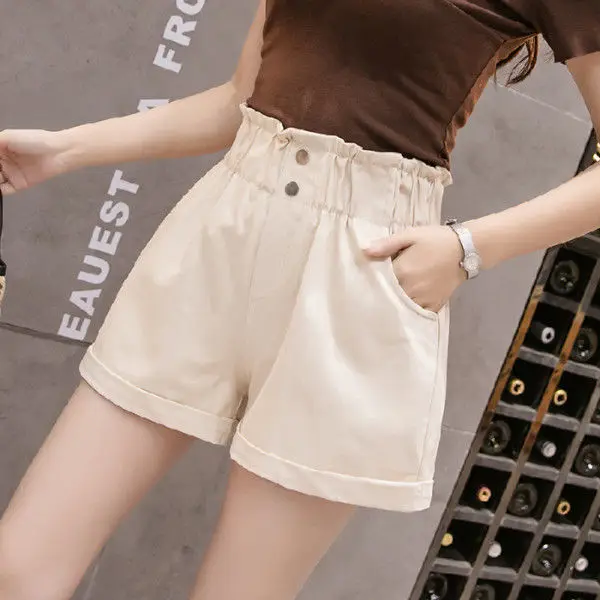 2022 Women's Summer New Elastic High Waist Wide Leg Shorts Female Casual Students Shorts Ladies Solid Color Loose Shorts S42
2022 Women's Summer New Elastic High Waist Wide Leg Shorts Female Casual Students Shorts Ladies Solid Color Loose Shorts S42