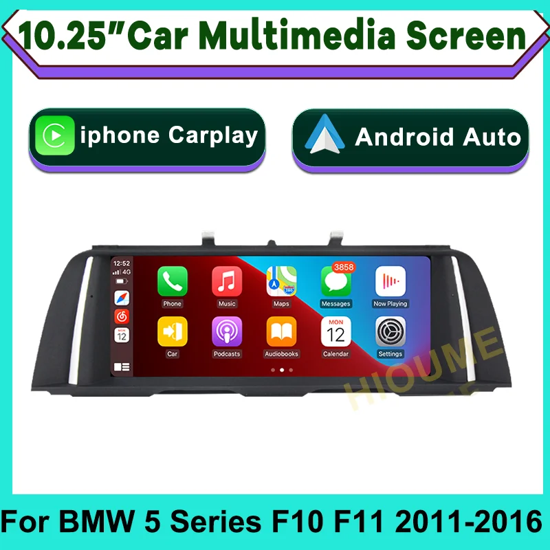 10.25 Inches Multimedia Wireless Apple CarPlay Android Auto For BMW 5 Series F10 / F11 / 520 Original CIC / NBT 2011-2016
10.25 Inches Multimedia Wireless Apple CarPlay Android Auto For BMW 5 Series F10 / F11 / 520 Original CIC / NBT 2011-2016