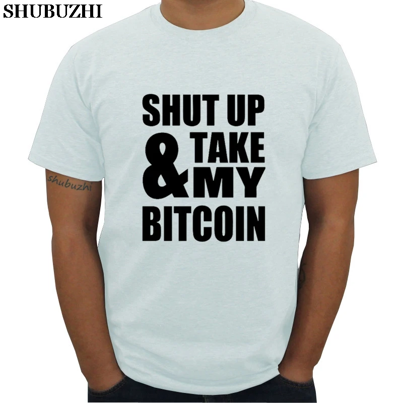 Хлопковая мужская футболка, топы с коротким рукавом, с надписью «Shut Up & Take My Bitcoin», летние мужские футболки, Забавный teeshirt
Хлопковая мужская футболка, топы с коротким рукавом, с надписью «Shut Up & Take My Bitcoin», летние мужские футболки, Забавный teeshirt