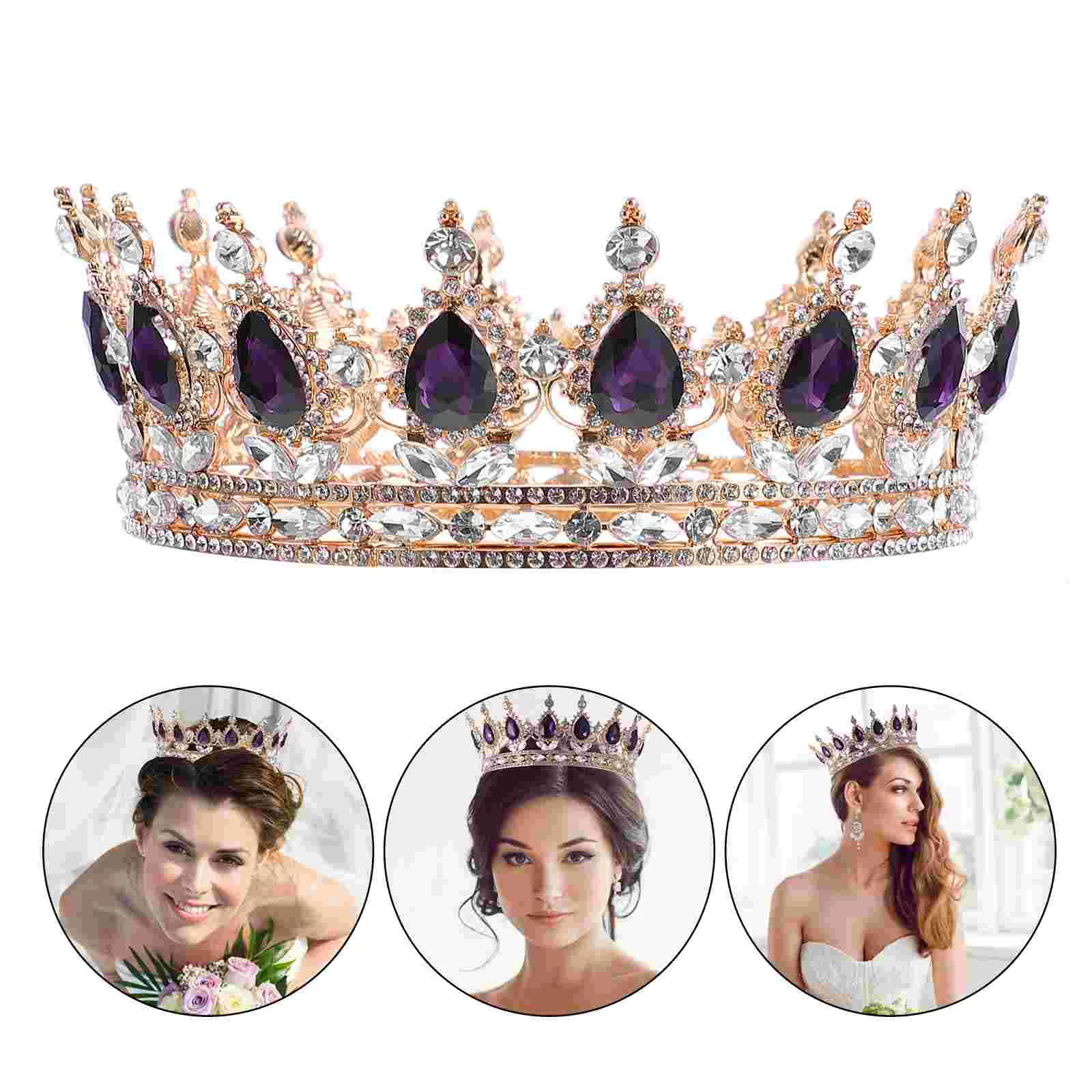 Baroque Queen Tiara Crowns Crystal Purple Birthday Tiaras Wedding Bride Rhinestones Gothic Halloween
Baroque Queen Tiara Crowns Crystal Purple Birthday Tiaras Wedding Bride Rhinestones Gothic Halloween