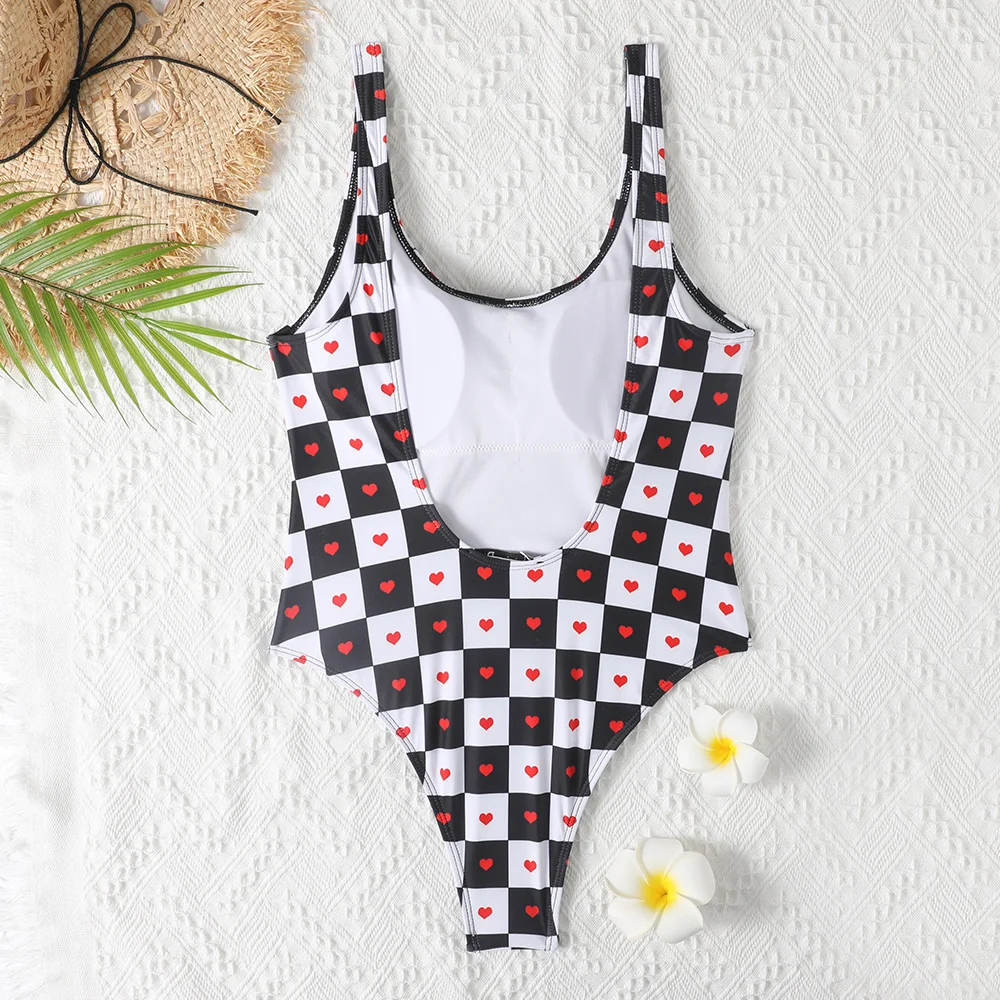 New black and white grid backless love sexy one-piece swimsuit beachwear women's bathing suit spa bikini
New black and white grid backless love sexy one-piece swimsuit beachwear women's bathing suit spa bikini