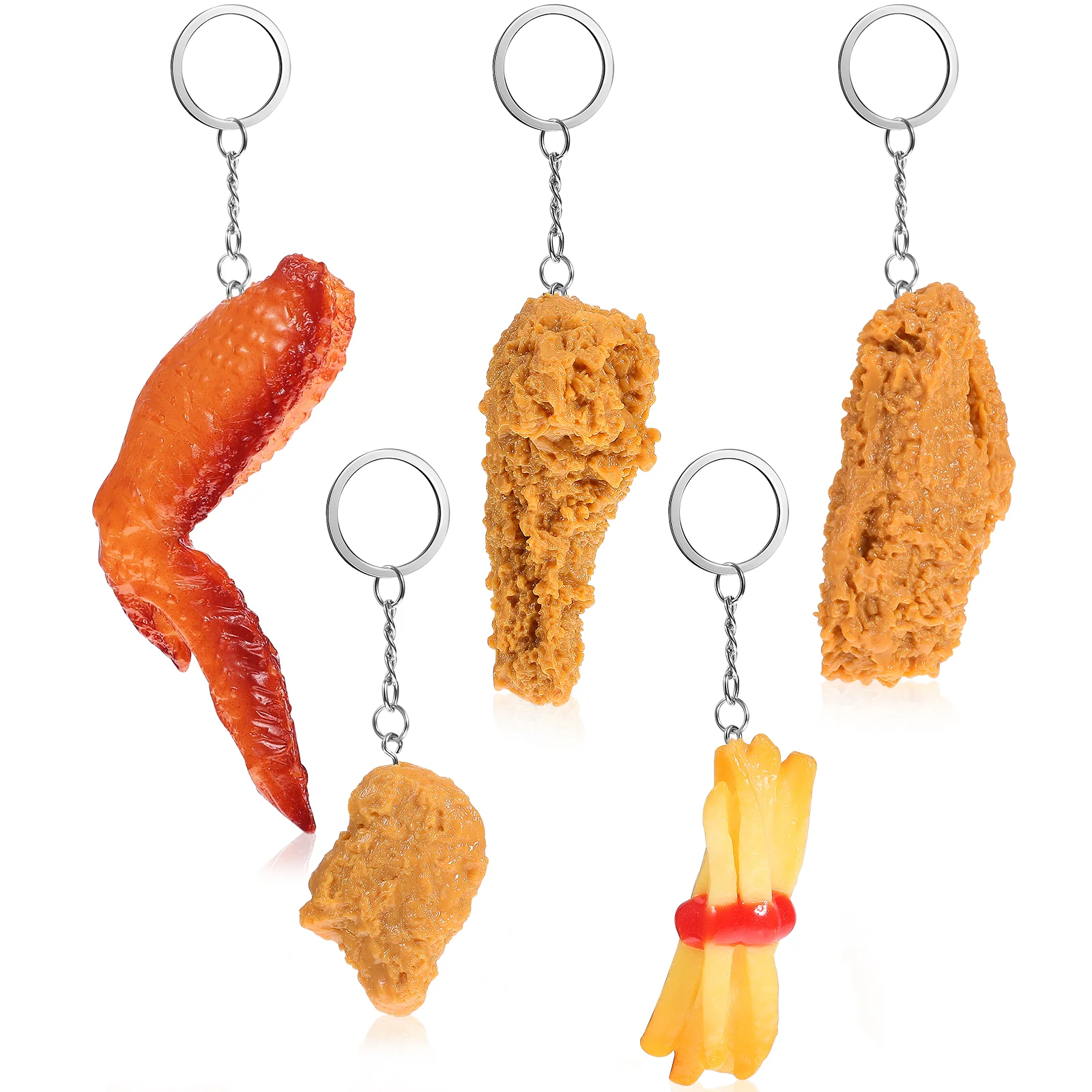 5 Pcs Chicken Wing Keychain Gifts Nugget Ladies Keychains Keys Cute Women Nuggets Simulation
5 Pcs Chicken Wing Keychain Gifts Nugget Ladies Keychains Keys Cute Women Nuggets Simulation
