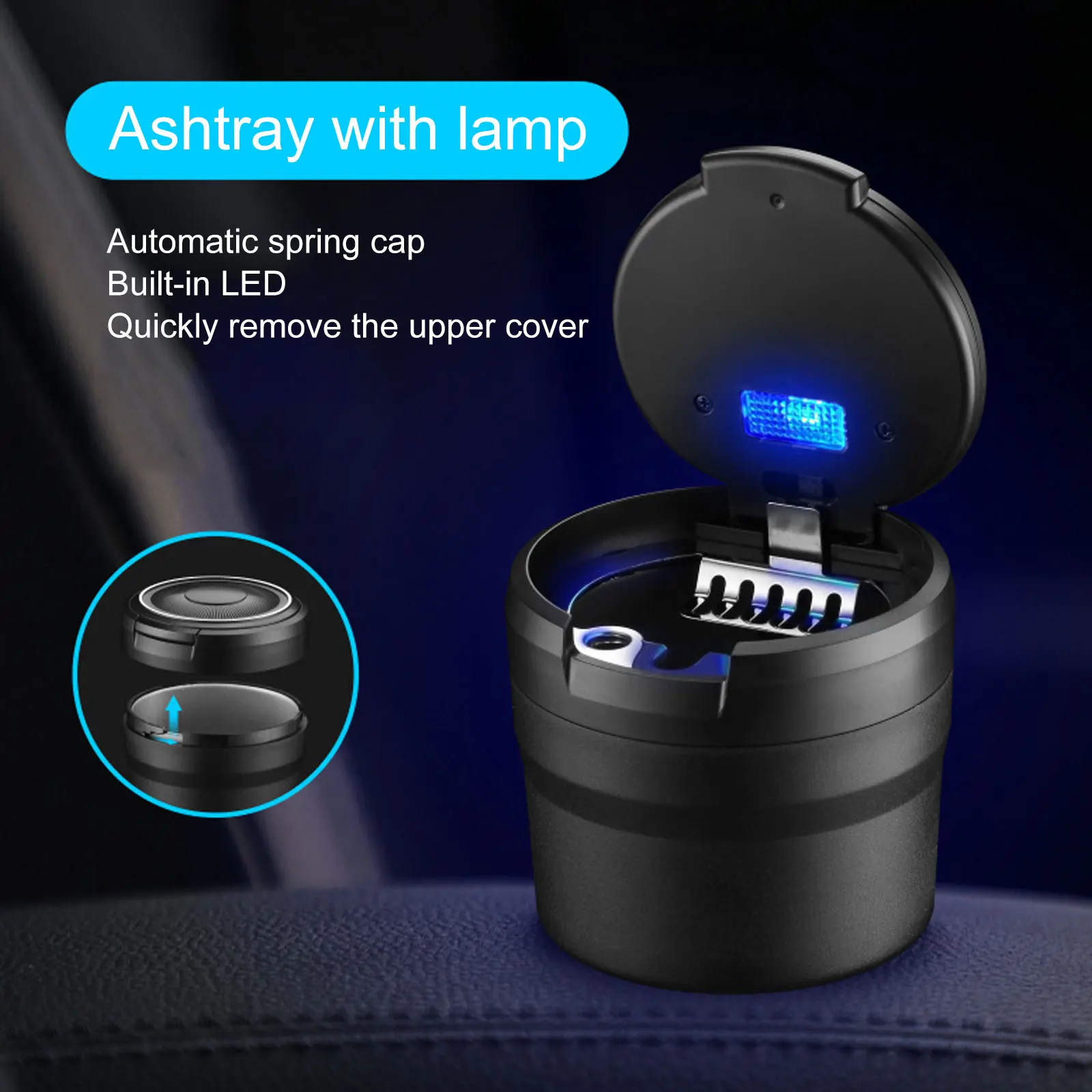 Car Ashtray With LED Light Universal Autmotive Smell Proof Fireproof Portable Auto Ashtray Flame Retardant Cigarette Holder Box
Car Ashtray With LED Light Universal Autmotive Smell Proof Fireproof Portable Auto Ashtray Flame Retardant Cigarette Holder Box